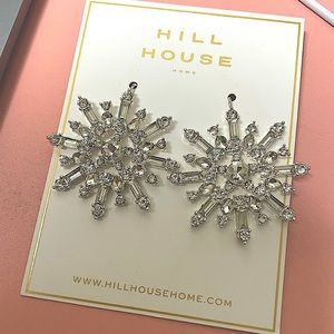 Hill House Home - silver Snowflake earrings